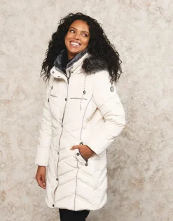 Parka longue écrue