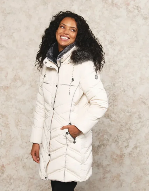 Parka longue écrue