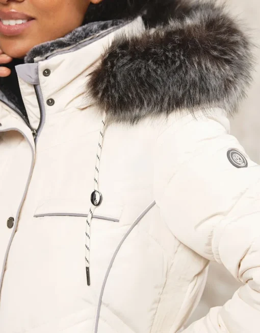 Parka longue écrue