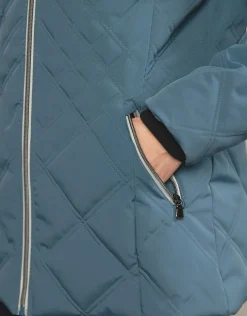Parkas bleu à capuche