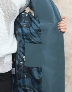 Parkas bleu à capuche