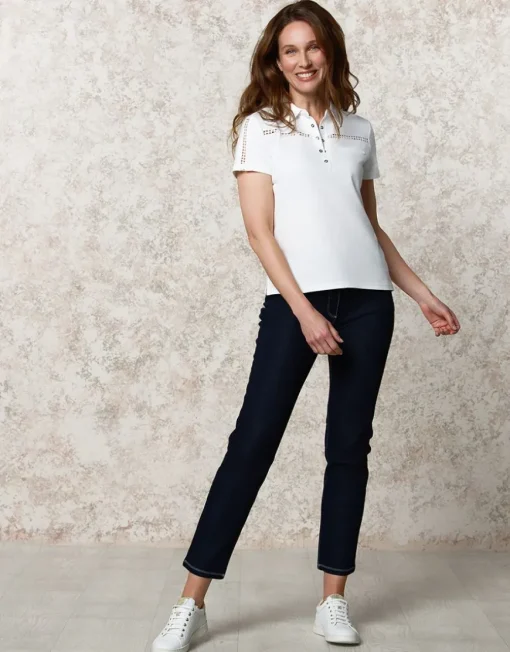 Polo coton blanc