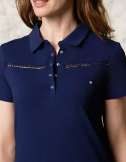 Polo coton bleu marine