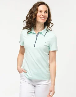 Polo vert d'eau coton