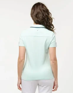 Polo vert d'eau coton
