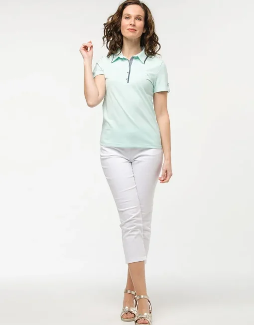 Polo vert d'eau coton