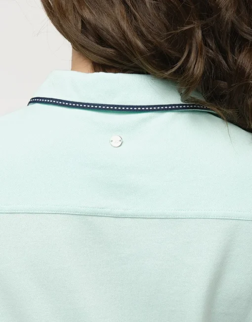 Polo vert d'eau coton