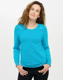 Pull bleu rayures