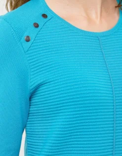 Pull bleu rayures