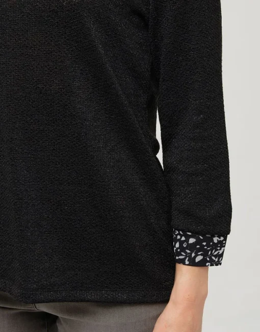 Pull chemisier noir