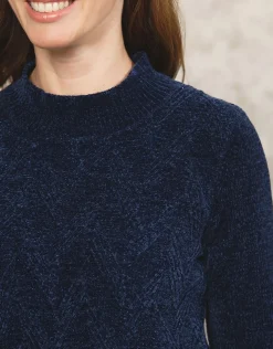 Pull chenille marine