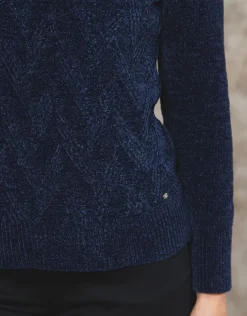 Pull chenille marine