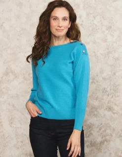Pull col bateau bleu