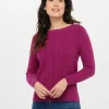 Pull col bateau prune