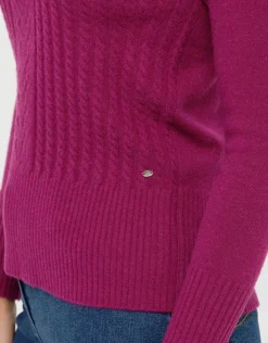 Pull col bateau prune