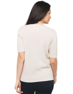 Pull doré sans manches