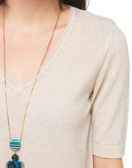 Pull doré sans manches