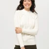 Pull doux écru torsades