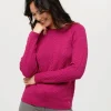 Pull doux prune torsades