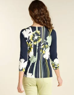 Pull fin bleu marine