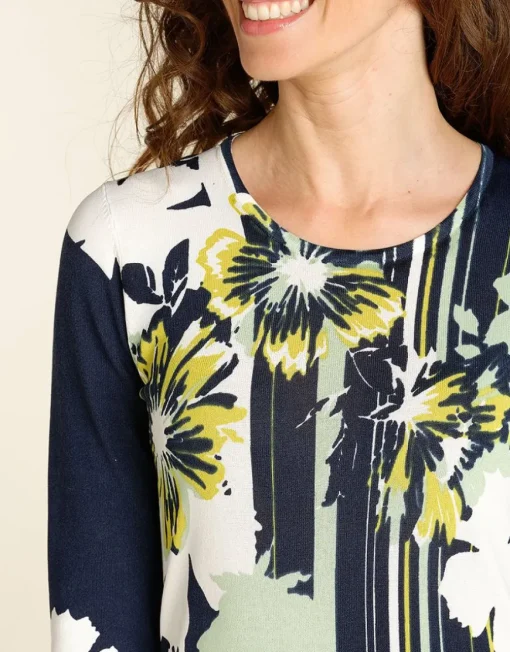 Pull fin bleu marine
