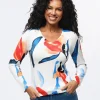 Pull fin imprimé fleuri