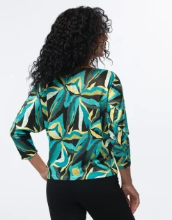 Pull fin imprimé végétal