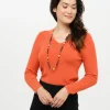 Pull irisé orange