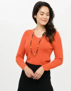 Pull irisé orange