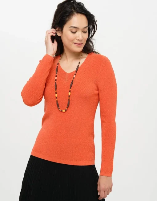 Pull irisé orange
