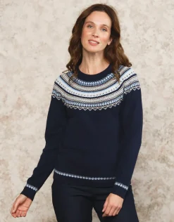 Pull Jacquard marine