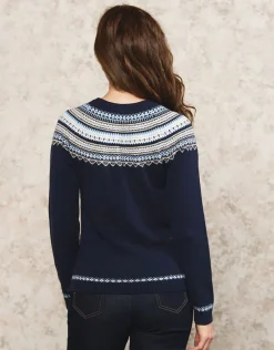 Pull Jacquard marine