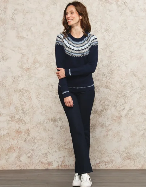 Pull Jacquard marine