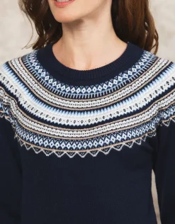 Pull Jacquard marine