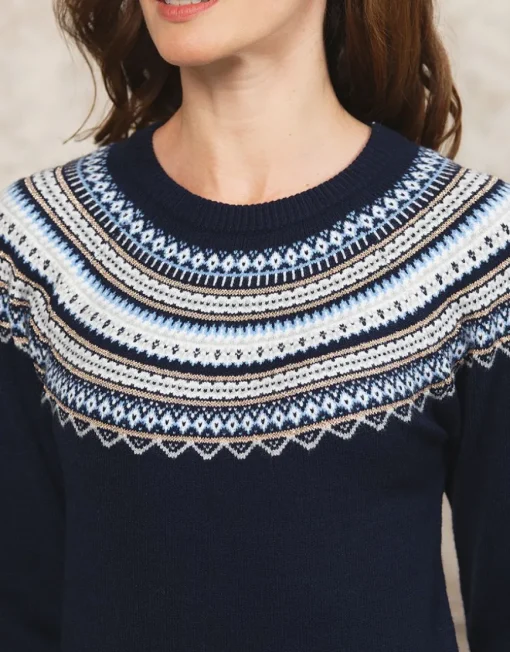 Pull Jacquard marine