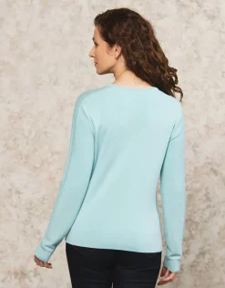 Pull maille strass écru