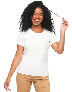 Pull manche courte écru