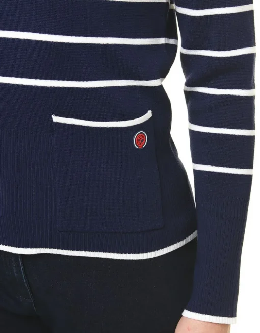 Pull marinière marine