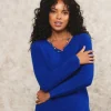 Pull mélange laine bleu