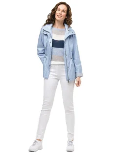 Pull rayé ciel marine