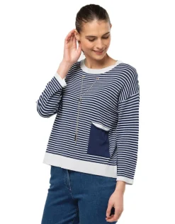Pull rayures marine