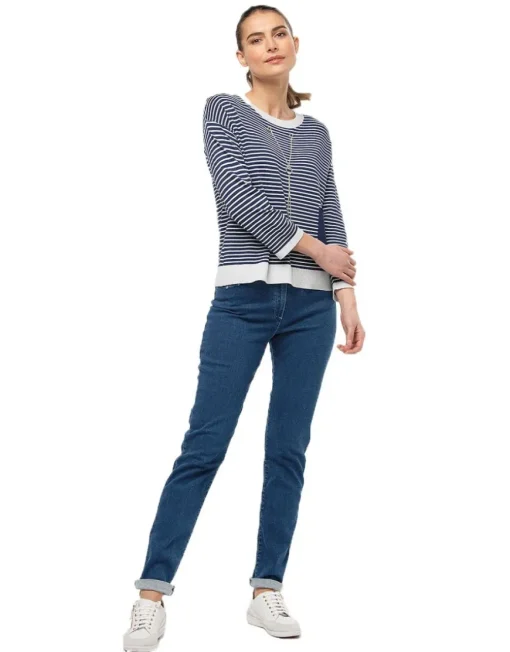 Pull rayures marine
