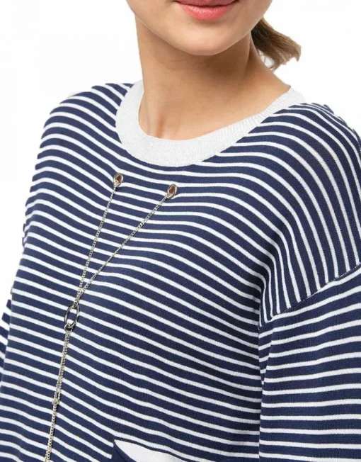 Pull rayures marine
