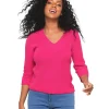 Pull rose fuchsia irisé