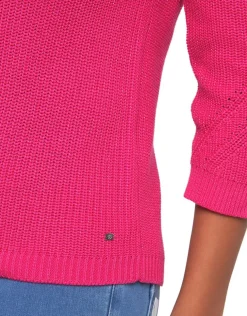 Pull rose fuchsia irisé