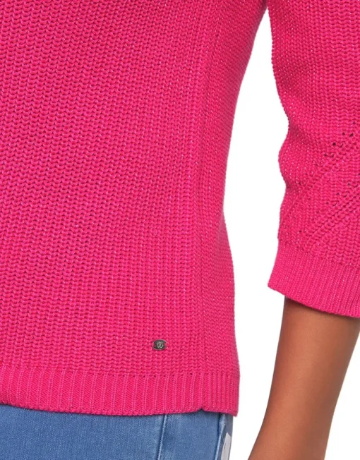 Pull rose fuchsia irisé