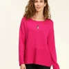 Pull tunique fuchsia