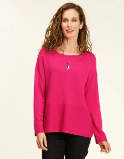 Pull tunique fuchsia