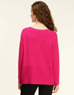 Pull tunique fuchsia