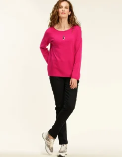 Pull tunique fuchsia